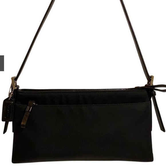 Coach Bags Coach Black Nylon And Leather Shoulder Purse Poshmark